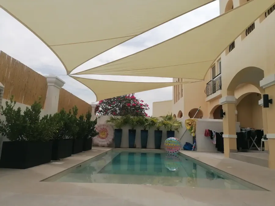 Swimming pool shades
